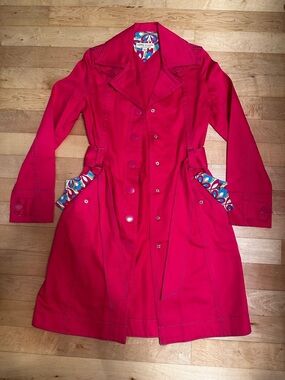 Vintage Y2K Tommy Hilfiger Pink Trench Coat